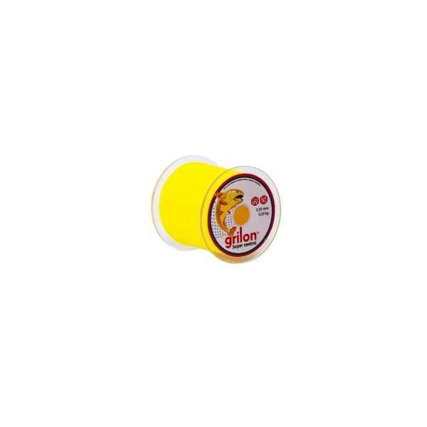 Nylon Grilon p/pesca amarillo 0.50mm bob 1/4lb  [UM 1u |]
