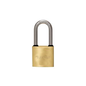 Candado 38mm bronce aro largo Zelta  [UM 1u | 12u| 120u]