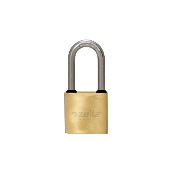 Candado 38mm bronce aro largo Zelta  [UM 1u | 12u| 120u]