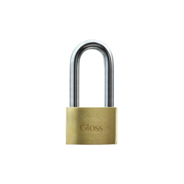 Candado 38mm satinado tambor bronce aro largo Gloss  [UM 1u | 6u | 120u]