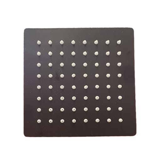 Flor ducha /lluvia 6″ 150×150 cuadrada acero inoxidable negra  [UM 1u | 50u]