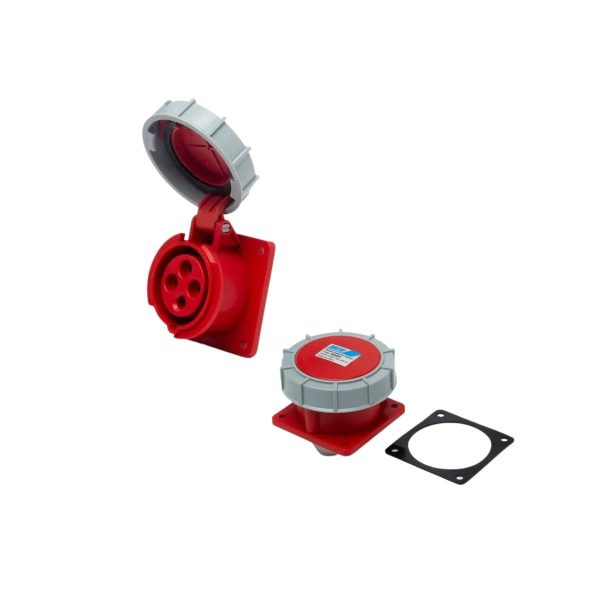 Toma industrial embutir 3p + t 16a ip67  [UM 1u | 5u | 60u]