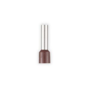 Terminal puntera hueca 10mm marron  [UM 100u]