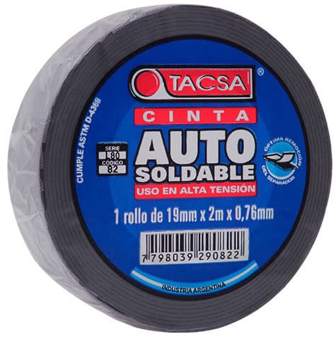 Cinta aisladora Tacsa autosoldable 2mts  [UM 10u | 120u]
