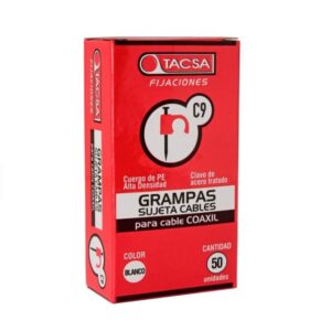 Grampa N9 coaxil rg6 blanca x50  [UM 1u | 20u | 200u]