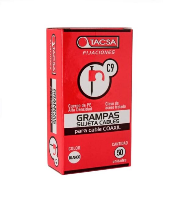 Grampa N9 coaxil rg6 blanca x50  [UM 1u | 20u | 200u]