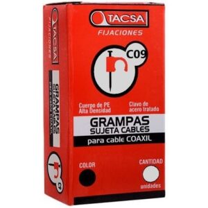 Grampa N9 coaxil rg6 negra x50  [UM 1u | 20u | 200u]