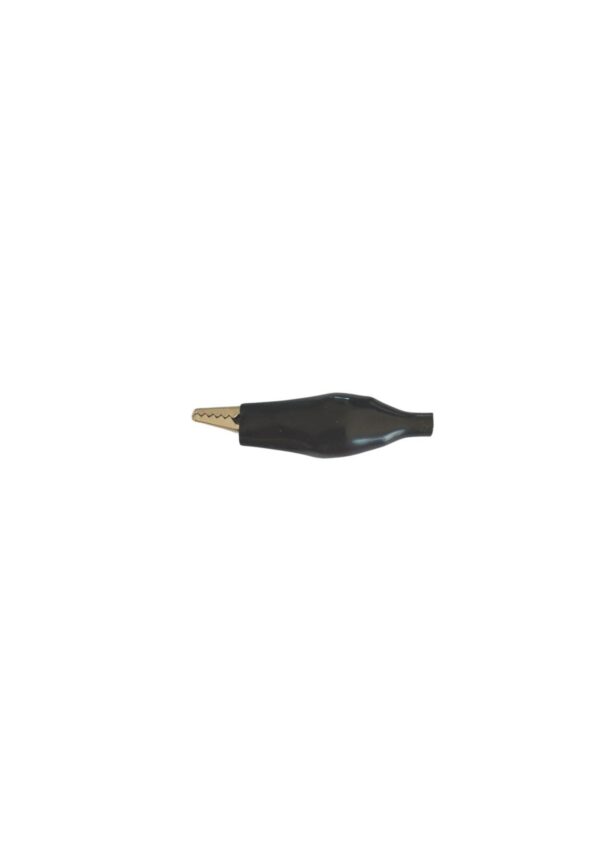 Cocodrilo aislado grande 62mm negro  [UM 1u  ]