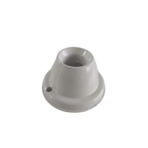 Portalamparas receptaculo recto 1 pieza marfil  [UM 1u | 96u]