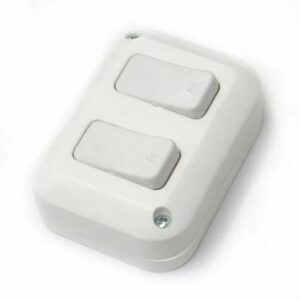 Linea de superficie Taad blanco interruptor doble  [UM 1u | 20u]