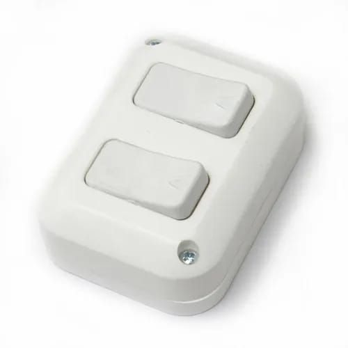 Linea de superficie Taad blanco interruptor doble  [UM 1u | 20u]
