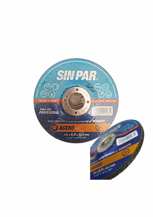 Disco abrasivo p/desbaste 115x6x22.2mm  [UM 1u | 25u]