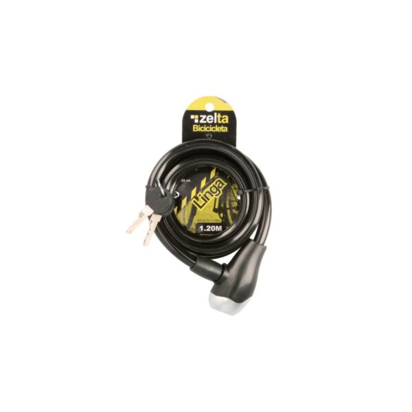 Linga para bicicleta 1.20mts x12mm negra  [UM 1u | 24u | 48u]