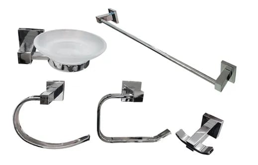Set baño 5 piezas Panama acero inoxidable  [UM 1u | 10u]
