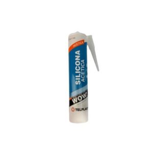 Silicona acetica 280ml Telplast Blanco [UM 1u | 12u]