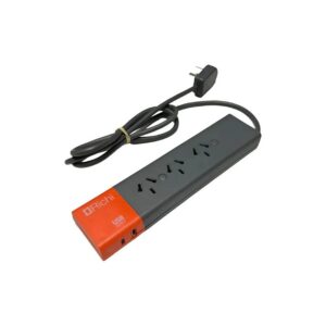 Zapatilla 3 tomas binorma + usb doble grafito Richi  [UM 1u ]