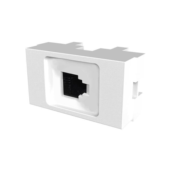 Toma telefono Rj 11 Platinum blanco  [UM 1u | 50u]
