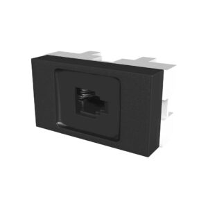 Toma telefono Rj 11 Platinum negro  [UM 1u | 50u]