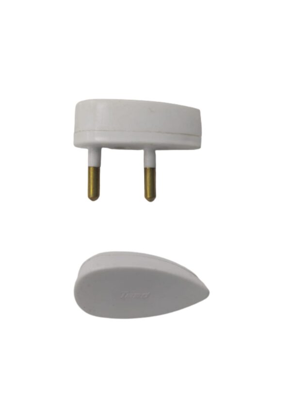 Ficha macho p/velador redondo blanco  [UM 1u | 100u]