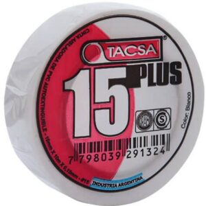 Cinta aisladora Tacsa plus blanco 10mts [UM 10u | 150u]