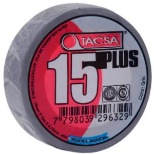 Cinta aisladora Tacsa plus gris 10mts [UM 10u | 150u]