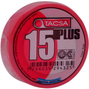 Cinta aisladora Tacsa plus rojo 10mts [UM 10u | 150u]