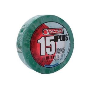 Cinta aisladora Tacsa plus verde 20mts [UM 10u | 100u]