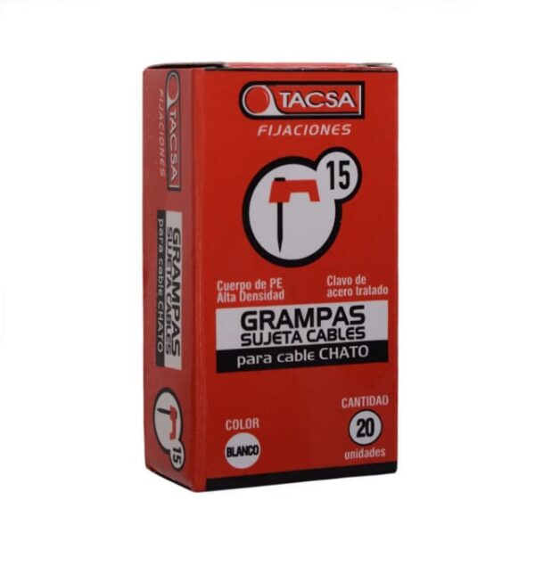 Grampa N15 t.taller 2x4mm blanca x20 [UM 10u | 20u | 200u]
