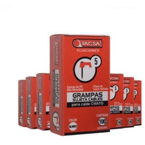 Grampa N5 paralelo 2x1mm blanca x100 [UM 10u | 20u | 200u]