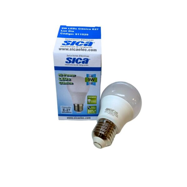 Lampara led clsica 9w fria Sica [UM 10u | 50u]