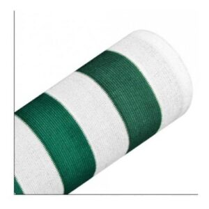 Media sombra 80% 4x50 verde y bco  [UM 1u]