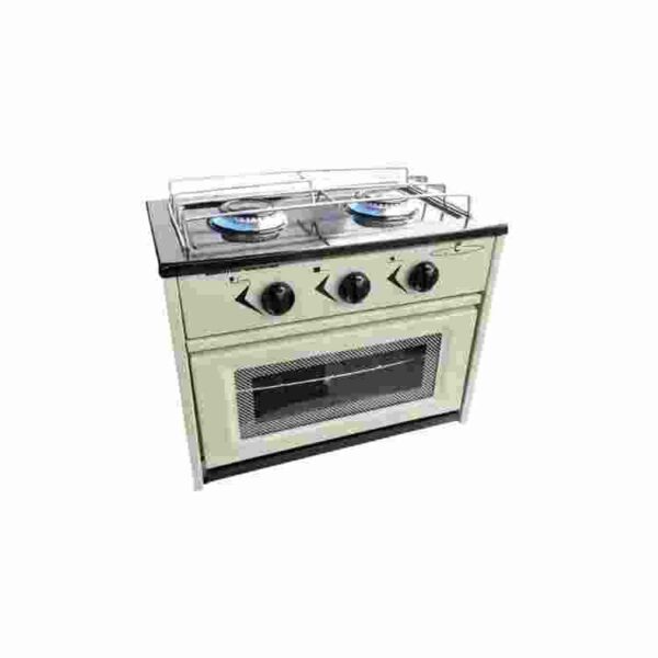Anafe 2h c/horno c/acero inoxidable mechero loza gas natural  [UM 1u | 10u]