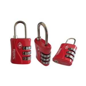 Candado TSA c/combinacion triple Zelta  [UM 1u | 12u | 180u]