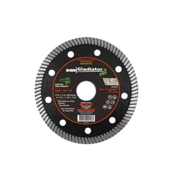Disco p/granito 115×22.2mm Gladiator  [UM 1u | 100u]