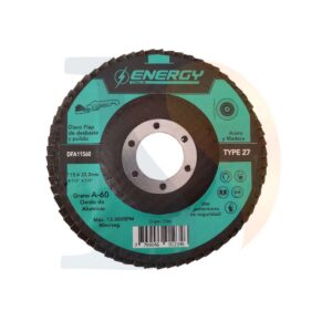Disco flap p/acero y madera 115x22.2mm G60 Energy [UM 10u | 20u | 200u]