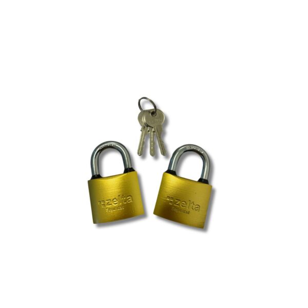 Candado doble 50mm bronce misma llave Zelta  [UM 1u | 12u | 36u]