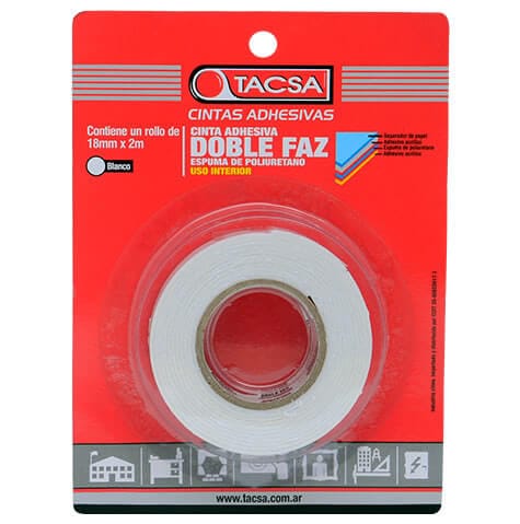 Cinta doble faz 18x2m Tacsa  [UM 1u | 30u]