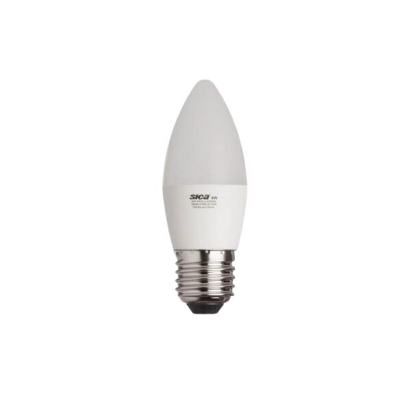Lampara vela led Sica 4w E27 calida  [UM 1u | 10u | 100u]