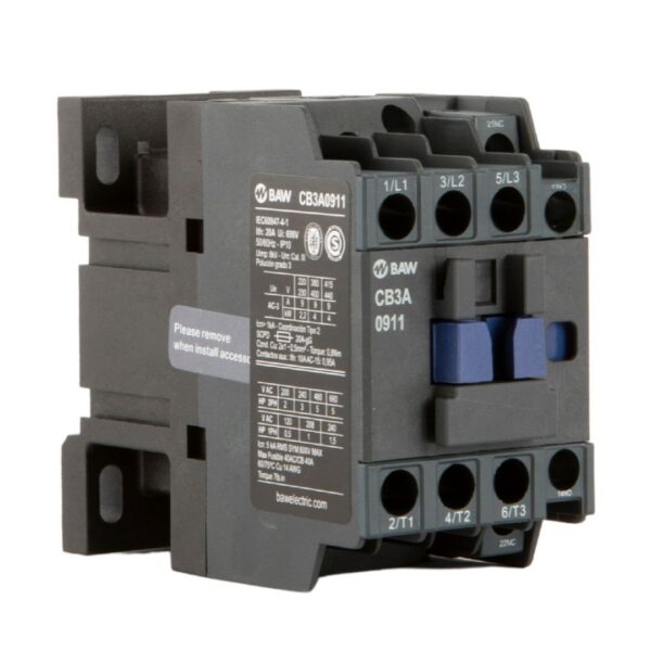 CONTACTOR TRIPOLAR BAW 4kW AC3 9A 1Na Bob:220V#  [UM 1u]