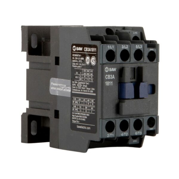 CONTACTOR TRIPOLAR BAW 7.5kW AC3 18A 1Na Bob:220V#  [UM 1u]