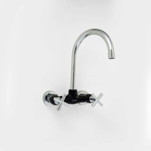 Mezcladora Pekin pared abs volante cruz pico J negra  [UM 1u | 20u]