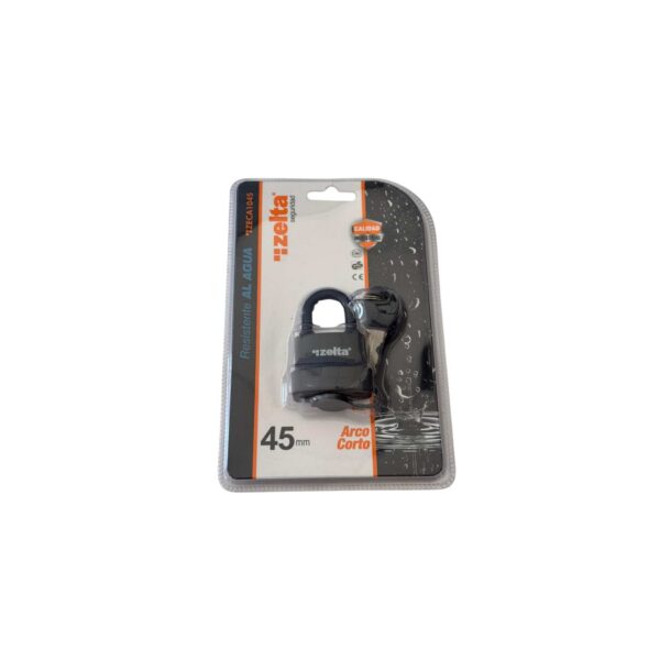 candado 45mm seguridad p/intemperie zelta  [UM 1u | 6u | 72u]