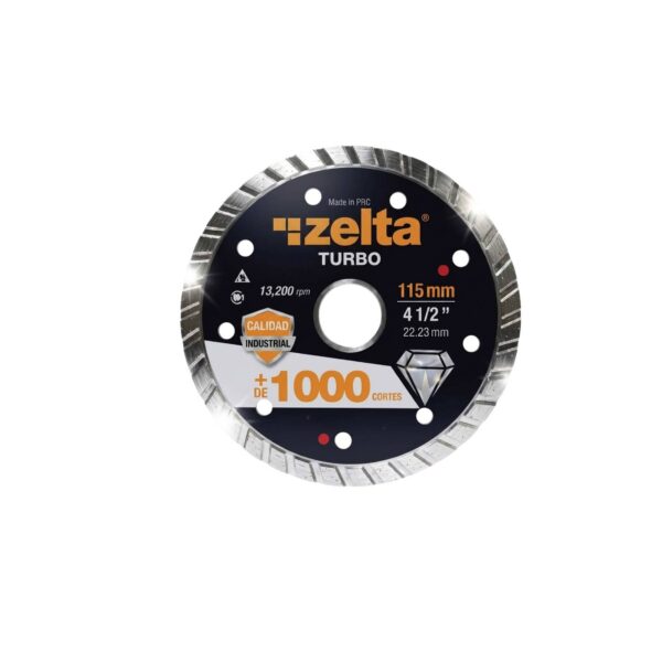 Disco diamantado turbo 4.5″/115mm zelta [UM 5u | 100u]