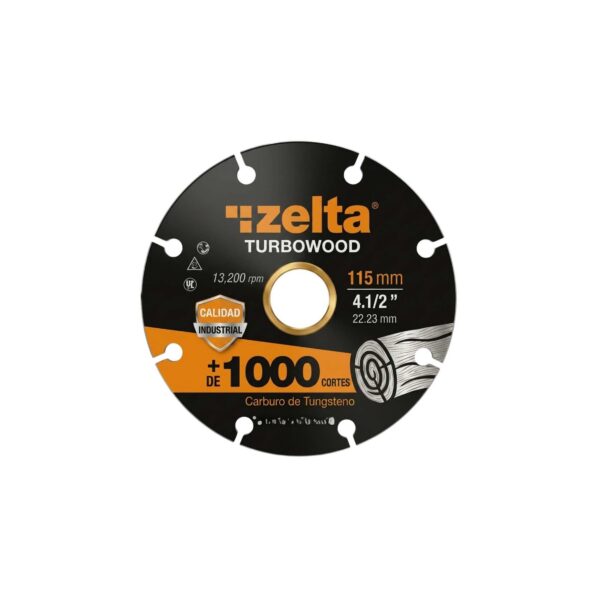 Disco de corte p/madera 4.5″ turbowood zelta  [UM 1u | 100u]