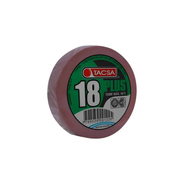 Cinta aisladora Tacsa profesional 10mts 18 plus Marron