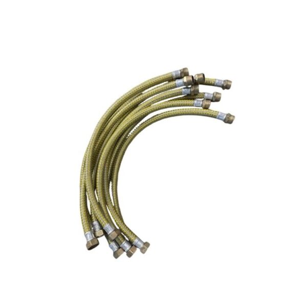Flexible para gas 1/2 x80cm amarillo
