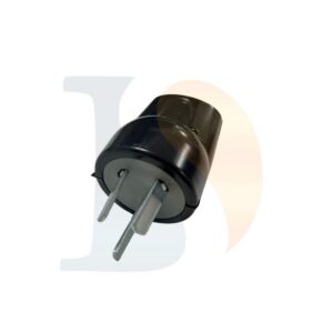 Ficha macho eco c/neutro axial negra [UM 25u | 300u]
