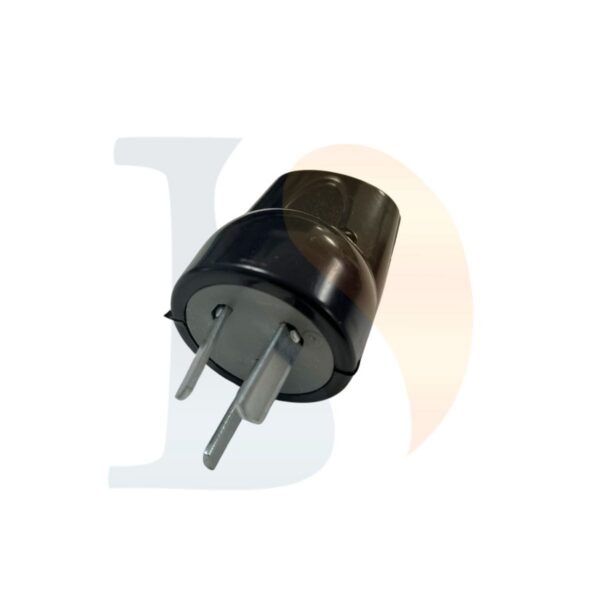 Ficha macho eco c/neutro axial negra [UM 25u | 300u]