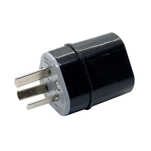 Ficha macho c/neu salida longitudinal negra  [UM 1u | 50u]