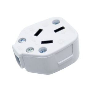 Ficha hembra c/neutro s/90º blanco [UM 10u | 100u | 400u]